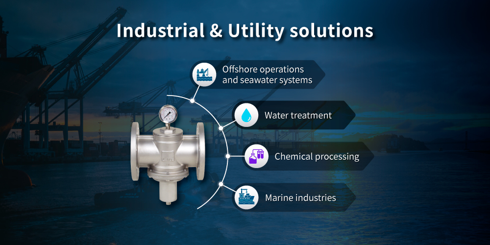 Applications of Duplex Stainless Steel Pressure Relief Valve Applications of Z-Tide duplex stainless steel pressure relief valve