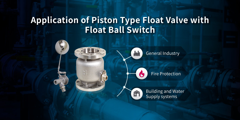 Application of Piston Type Float Valve with Float Ball Switch Application of Z-Tide Piston Type Float Valve with Float Ball Switch